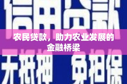 扶绥农民贷款，助力农业发展的金融桥梁