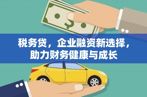 张北税务贷，企业融资新选择，助力财务健康与成长